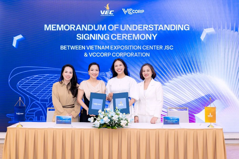 VEC và VCCorp chính thức trở thành đối tác chiến lược, cùng phát triển các giải pháp truyền thông số, quảng bá sự kiện và mở rộng kết nối với cộng đồng doanh nghiệp trong nước và quốc tế.