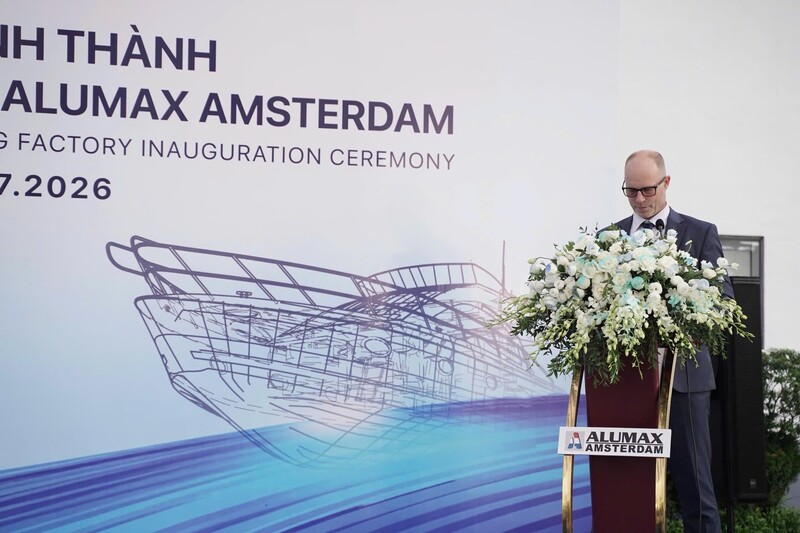 Mr Remko Hendrik - Đồng sáng lập và Chủ sở hữu Công ty Alumax Boats, Vương quốc Hà Lan chia sẻ về cam kết chuyển giao công nghệ đóng tàu Hà Lan tại Việt Nam.
