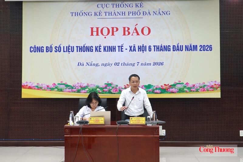 Họp báo công bố tình hình phát triển kinh tế - xã hội Đà Nẵng 6 tháng đầu năm 2026