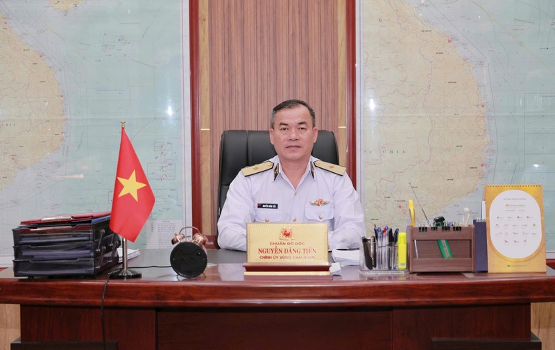 Chuẩn Đô đốc Nguyễn Đăng Tiến, Bí thư Đảng ủy, Chính ủy Vùng 3 Hải quân. Ảnh: Ngọc Vĩnh