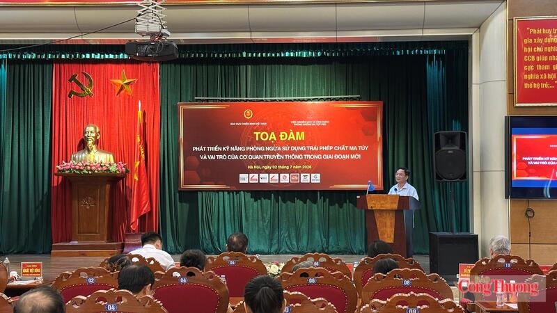 Toàn cảnh Tọa đàm "Phát triển kỹ năng phòng ngừa sử dụng trái phép chất ma túy và vai trò của cơ quan truyền thông trong giai đoạn mới".