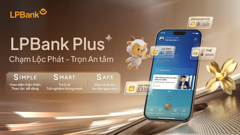 LPBank phát triển LPBank Plus theo mô hình "3S" Simple - Smart - Safe.