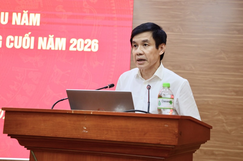 Đồng chí Nguyễn Quang Trường, Phó Bí thư Đảng ủy các cơ quan Đảng Trung ương phát biểu tại hội nghị. Ảnh: Ban CSCLTW