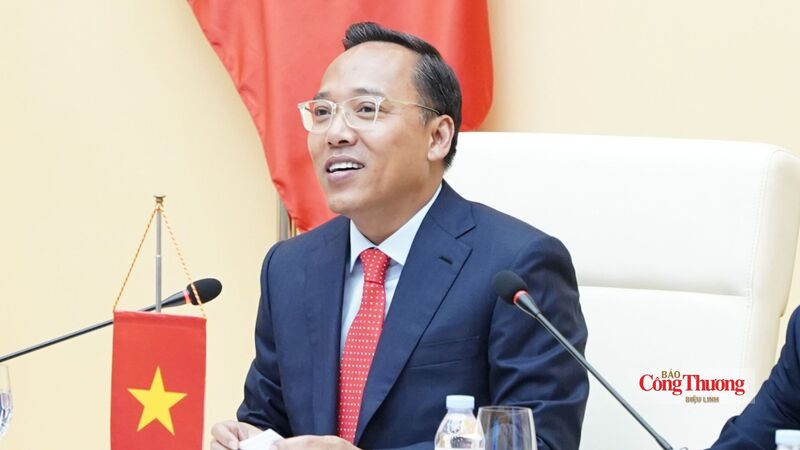 Thứ trưởng Nguyễn Hoàng Long tại buổi làm việc.