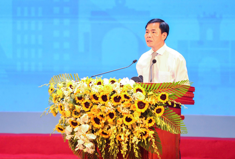 Bí thư Tỉnh uỷ Quảng Trị Nguyễn Văn Phương phát biểu khai mạc hội nghị. Ảnh: Như Nguyễn