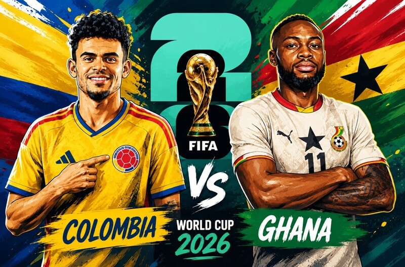 Colombia và Ghana - Cuộc kiểm chứng bản lĩnh của hai ứng viên khó lường. Ảnh do AI khởi tạo