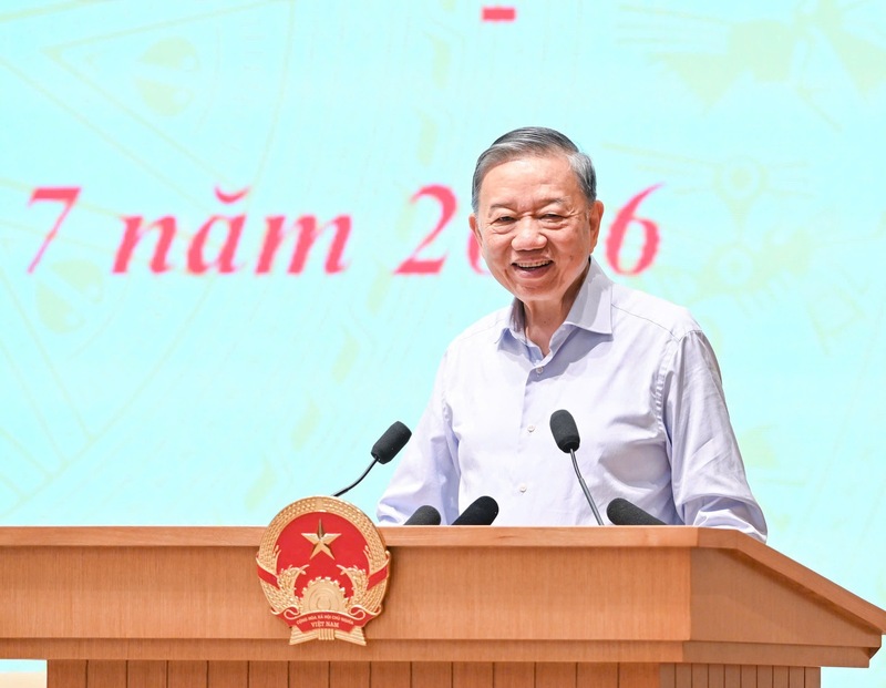 Tổng Bí thư, Chủ tịch nước Tô Lâm nhấn mạnh 8 nhóm nhiệm vụ trọng tâm - Ảnh: VGP/Nhật Bắc