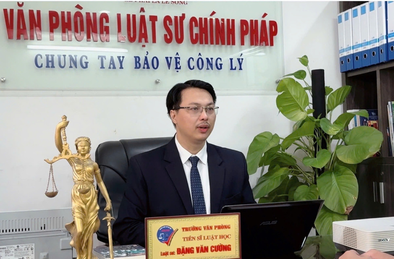 Tiến sĩ, Luật sư Đặng Văn Cường. Ảnh nhân vật cung cấp