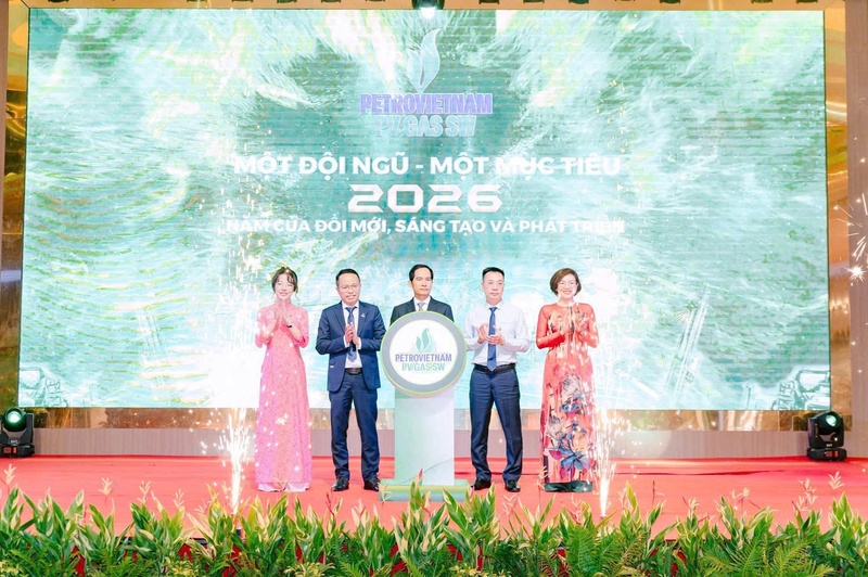 Chi nhánh Khí Tây Nam Bộ khẳng định tinh thần "Một đội ngũ - Một mục tiêu". Ảnh: Petrovietnam