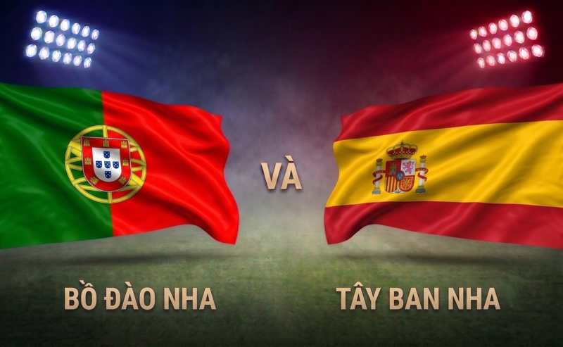 Trận Bồ Đào Nha vs Tây Ban Nha diễn ra vào lúc 02h00 ngày 7/7 (Hình ảnh được tạo bởi AI).