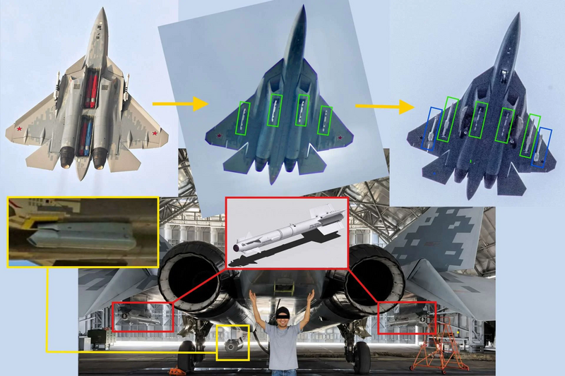 Tiêm kích Su-57 của Nga lần đầu xuất hiện với cấu hình vũ khí treo ngoài. Ảnh: Army Recognition