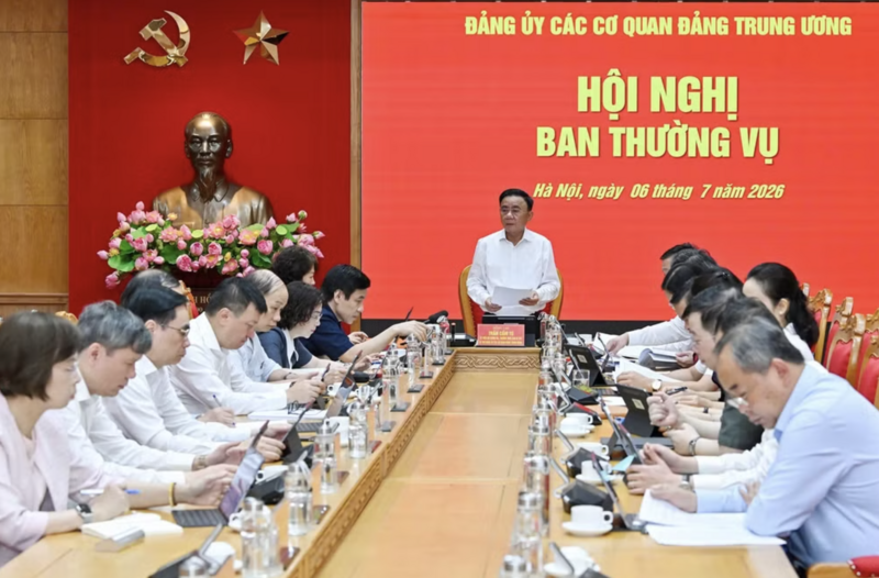 Hội nghị Ban Thường vụ Đảng ủy các cơ quan Đảng Trung ương - Ảnh: Thủy Nguyễn