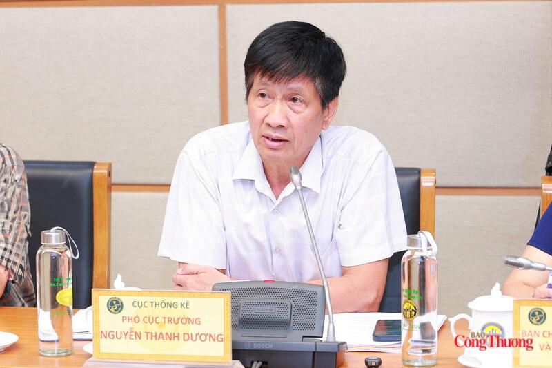 Ông Nguyễn Thanh Dương, Phó Cục trưởng Cục Thống kê phát biểu tại buổi làm việc. Ảnh: Quỳnh Trang