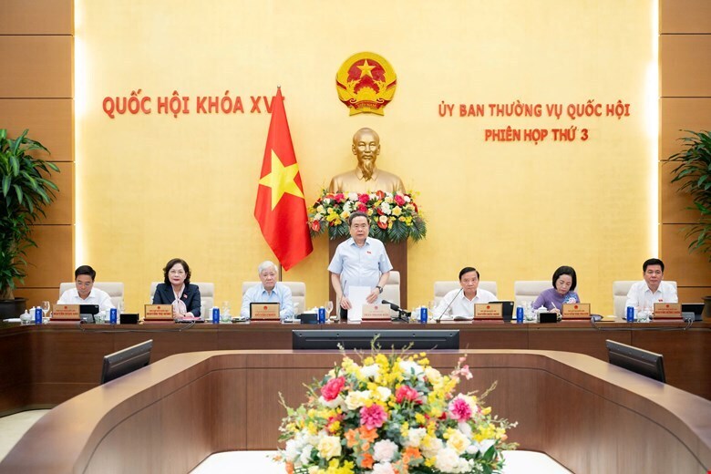 Chủ tịch Quốc hội Trần Thanh Mẫn sẽ phát biểu khai mạc và cùng các Phó Chủ tịch Quốc hội thay phiên điều hành nội dung Phiên họp thứ 4 của Ủy ban Thường vụ Quốc hội. Ảnh: Quochoi.vn