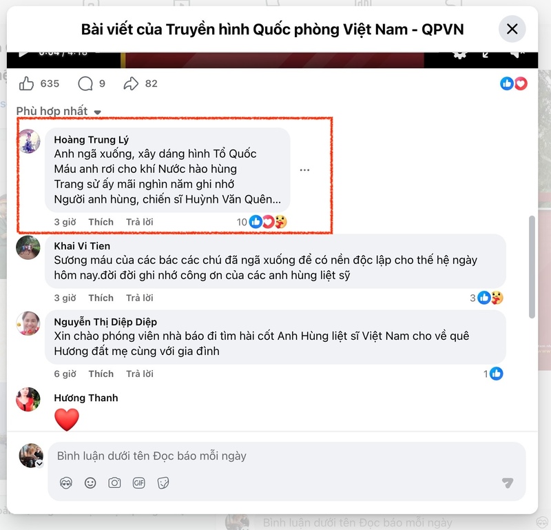 Ảnh chụp từ trang mạng xã hội của Truyền hình Quốc phòng Việt Nam - QPVN.