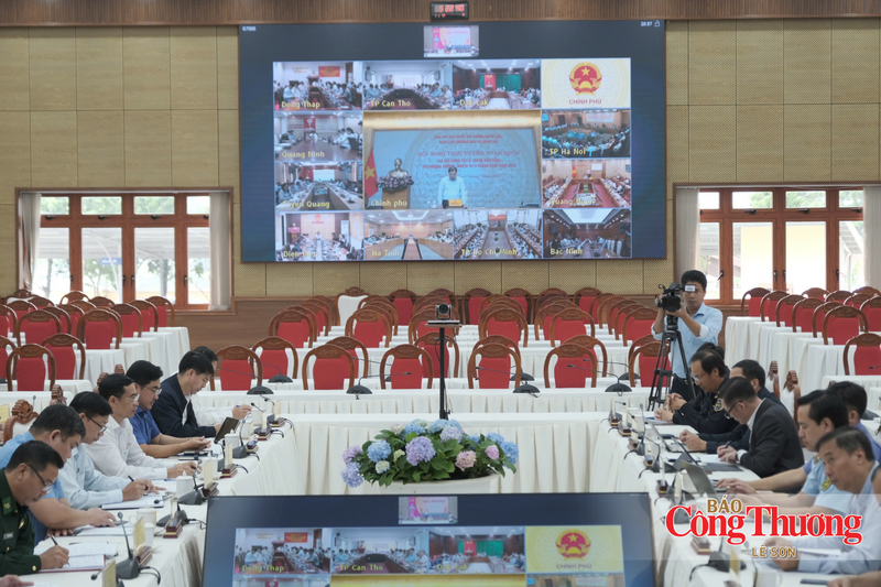 Quang cảnh hội nghị tại điểm cầu tỉnh Lâm Đồng.