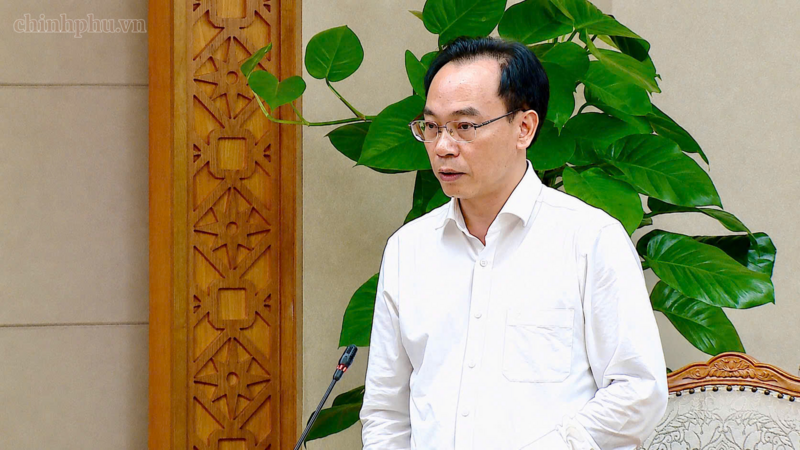 Bộ trưởng Bộ Giáo dục và Đào tạo Hoàng Minh Sơn phát biểu. Ảnh: VGP/Thu Sa