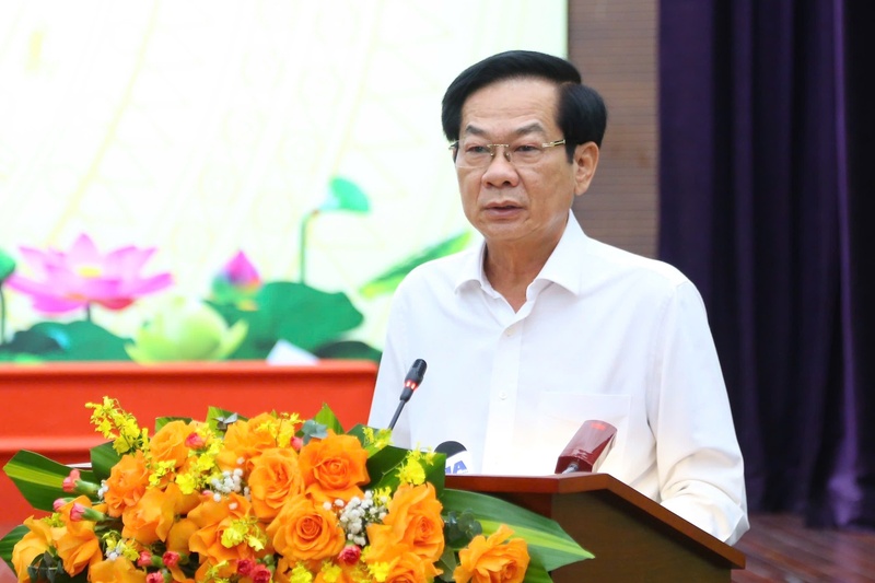 Bộ trưởng Nội vụ Đỗ Thanh Bình phát biểu tại hội nghị. Ảnh: Bộ Nội vụ