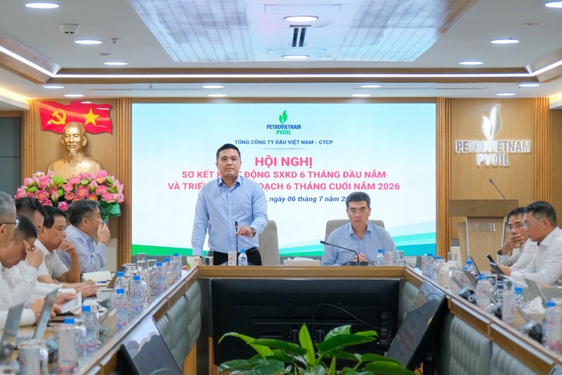 Ông Nguyễn Đăng Trình, Tổng Giám đốc phát biểu kết luận tại Hội nghị. Ảnh: PVOIL