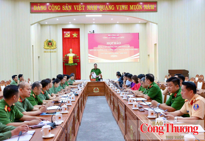 Công an tỉnh Lai Châu tổ chức họp báo cung cấp thông tin về tình hình an ninh, trật tự trên địa bàn 6 tháng đầu năm.