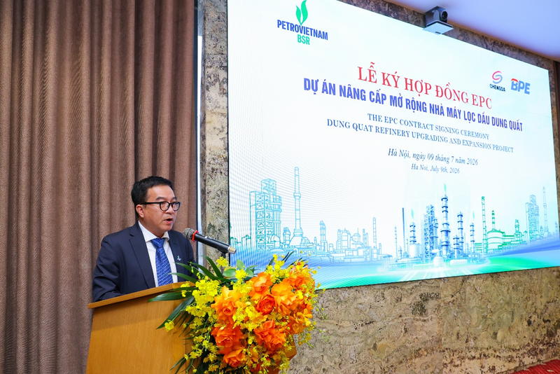Tổng Giám đốc BSR Nguyễn Việt Thắng phát biểu tại lễ ký kết. Ảnh: BSR