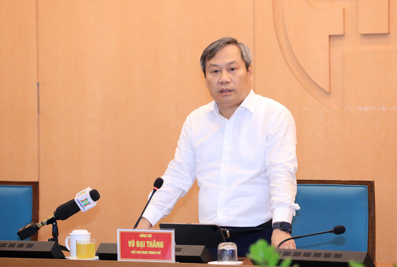 Chủ tịch UBND thành phố Hà Nội Vũ Đại Thắng phát biểu