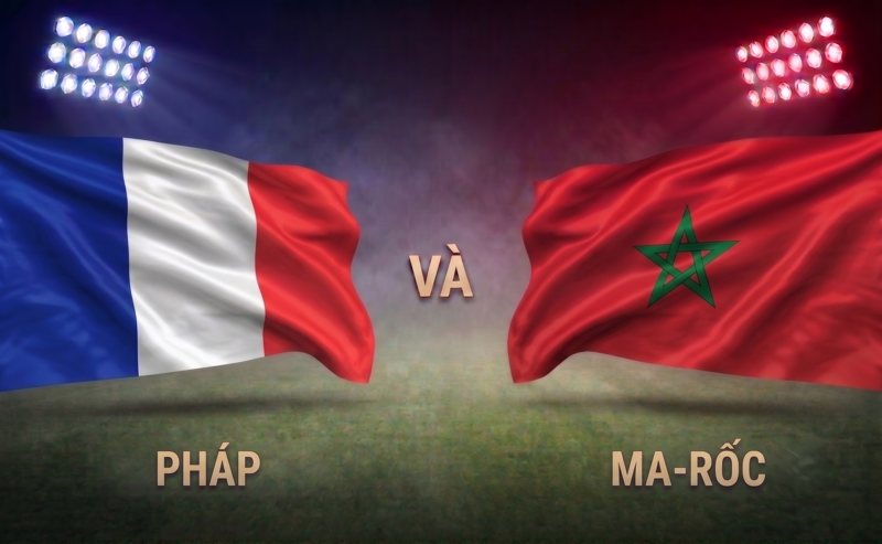 Trận Pháp vs Morocco diễn ra vào lúc 03h00 ngày 10/7 (Hình ảnh được tạo bởi AI).