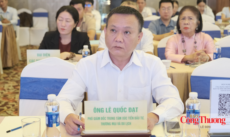 Ông Lê Quốc Đạt, Phó Giám đốc Trung tâm Xúc tiến Đầu tư, Thương mại và Du lịch tỉnh Khánh Hòa tại hội nghị.