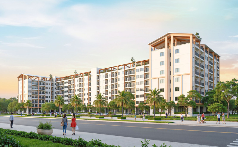 Phối cảnh một dự án nhà ở xã hội tại Đà Nẵng, theo định hướng phát triển và mở rộng không gian đô thị. Nguồn: Đạt Phương.