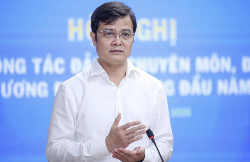 Đồng chí Bùi Quang Huy phát biểu tại hội nghị - Ảnh: Tuấn Minh