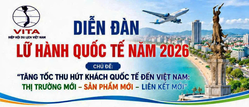 Trong khôn khổ Ngày Lữ hành Việt Nam 2026 sẽ diễn ra Diễn đàn lữ hành quốc tế với chủ đề “Tăng tốc thu hút khách quốc tế đến Việt Nam: Thị trường mới - Sản phẩm mới - Liên kết mới”. Ảnh: BTC