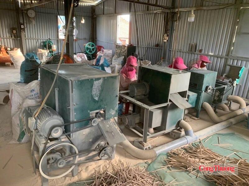 Hệ thống máy sản xuất tại HTX Đũa gỗ Quảng Thuỷ