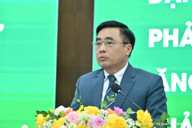 Thứ trưởng Bộ Nông nghiệp và Môi trường Nguyễn Quốc Trị phát biểu tại Hội nghị.