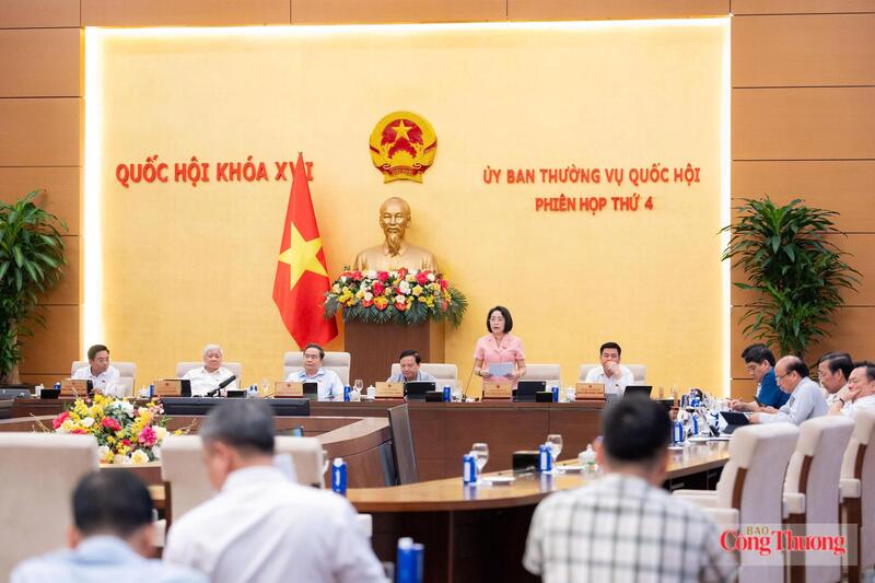 Ủy ban Thường vụ Quốc hội cho ý kiến về dự án Luật sửa đổi, bổ sung một số điều của Luật Người lao động Việt Nam đi làm việc ở nước ngoài theo hợp đồng. Ảnh: Vũ Hiếu
