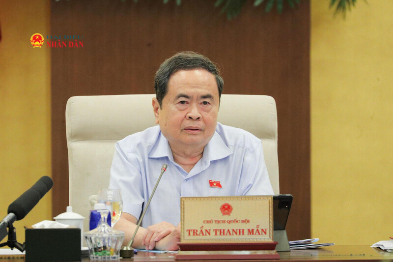 Chủ tịch Quốc hội Trần Thanh Mẫn chủ trì phiên họp.