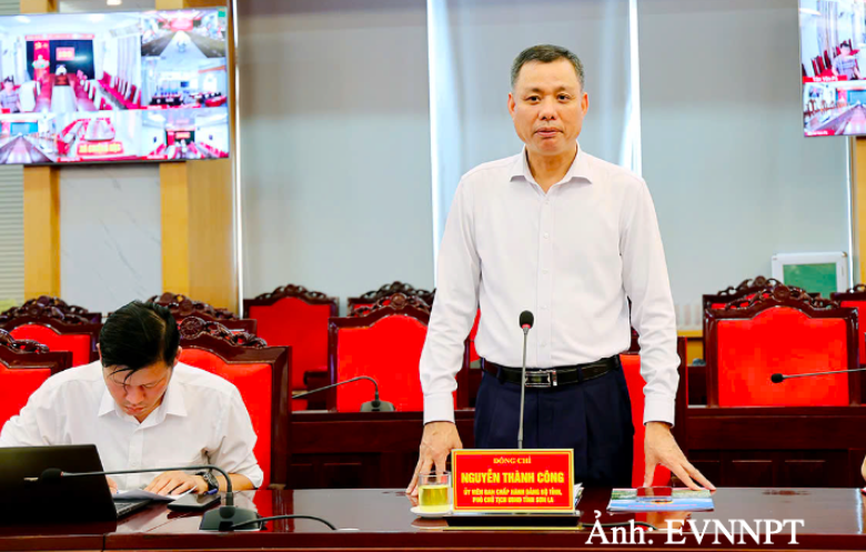 Ông Nguyễn Thành Công – Phó Chủ tịch UBND tỉnh Sơn La phát biểu tại buổi làm việc.