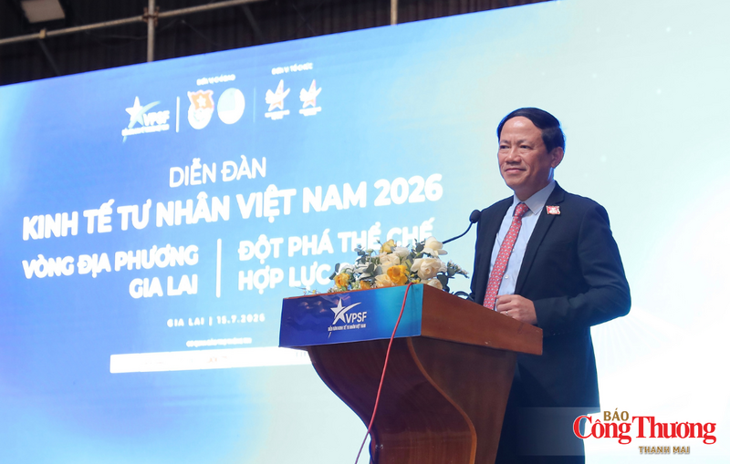 Chủ tịch UBND tỉnh Phạm Anh Tuấn phát biểu tại diễn đàn.