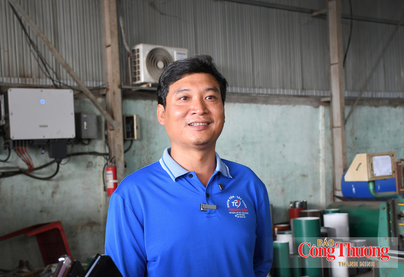 Ông Lê Anh Vũ, đại diện Doanh nghiệp tư nhân Cơ khí Thương mại & Dịch vụ Thanh Cẩn.