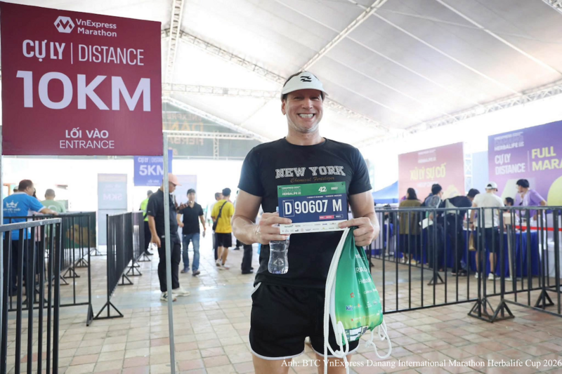VnExpress Danang International Marathon Herbalife Cup 2026 thu hút tới 1.000 vận động viên quốc tế đến từ 54 quốc gia, vùng lãnh thổ
