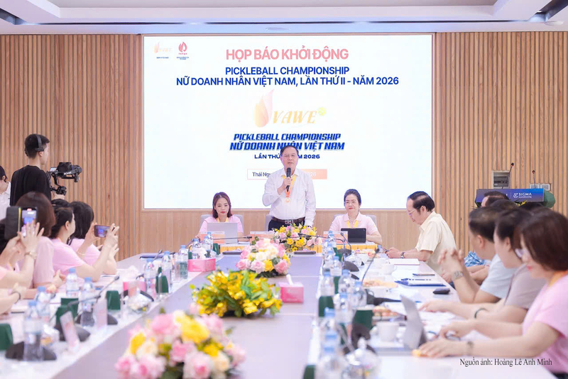 Ban tổ chức họp báo công bố Giải Pickleball Nữ doanh nhân Việt Nam VAWE lần thứ II - năm 2026 sẽ diễn ra tại Thái Nguyên.