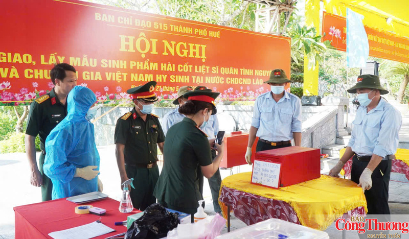 Lấy mẫu sinh phẩm hài cốt liệt sĩ phục vụ giám định ADN