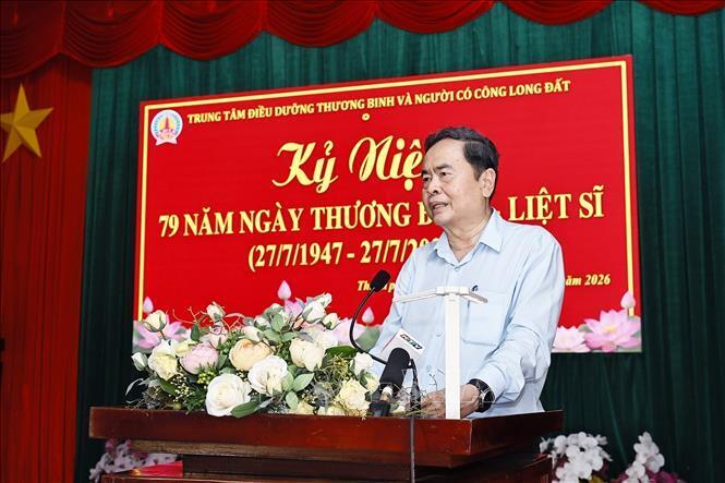 Chủ tịch Quốc hội Trần Thanh Mẫn phát biểu. Ảnh: Doãn Tấn/TTXVN