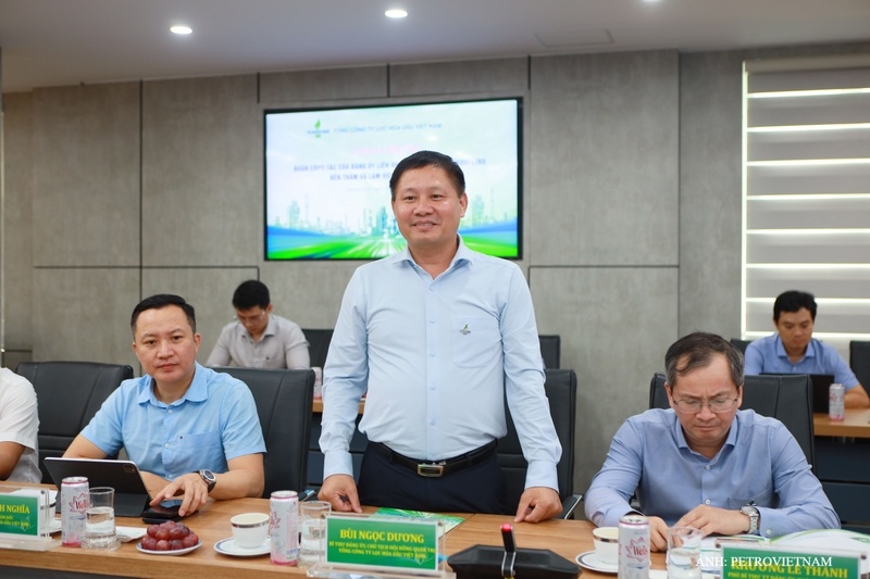 Đồng chí Bùi Ngọc Dương, Bí thư Đảng ủy, Chủ tịch HĐQT BSR đánh giá cao mối quan hệ gắn kết chiến lược giữa BSR và Vietsovpetro. Ảnh: Petrovietnam