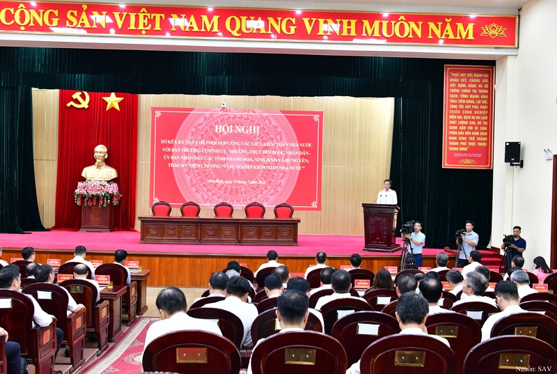 Hội nghị sơ kết, ký Quy chế phối hợp công tác giữa Kiểm toán nhà nước với Ban Thường vụ Tỉnh ủy, Thường trực HĐND, UBND các tỉnh Thanh Hóa, Ninh Bình và Hưng Yên.