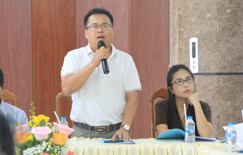 Đại diện các doanh nghiệp đóng góp ý kiến tại hội nghị.