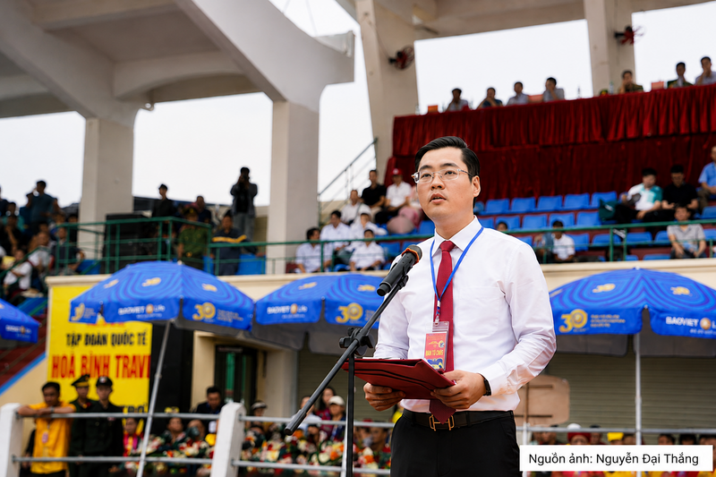 Lãnh đạo UBND phường Đồ Sơn, TP. Hải Phòng phát biểu tại sự kiện.