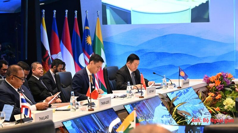 Thứ trưởng Đặng Hoàng Giang tại Hội nghị Bộ trưởng Ngoại giao ASEAN. Ảnh: Bộ Ngoại giao cung cấp