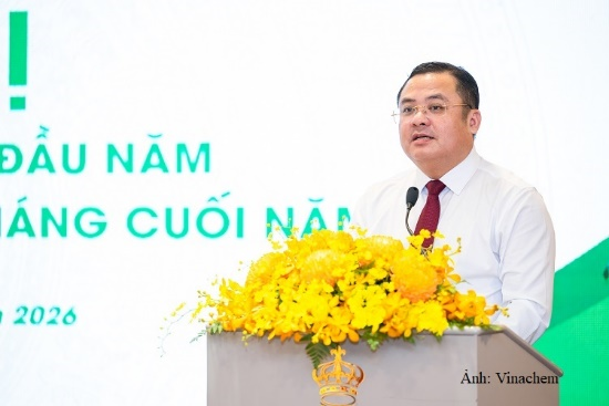 Ông Phùng Quang Hiệp, Bí thư Đảng ủy, Chủ tịch Hội đồng thành viên Vinachem, nhấn mạnh khoa học, công nghệ là yếu tố quyết định năng lực cạnh tranh của Tập đoàn