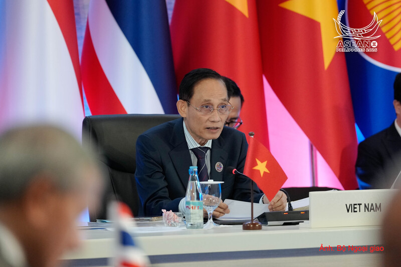 Bộ trưởng Ngoại giao Lê Hoài Trung phát biểu tại Hội nghị.