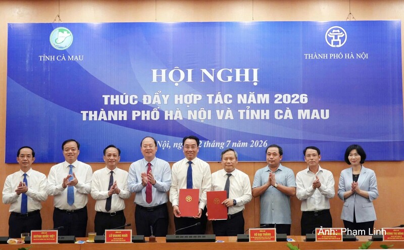 TP. Hà Nội và tỉnh Cà Mau ký Biên bản ghi nhớ hợp tác toàn diện trên nhiều lĩnh vực.